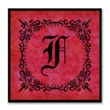 Load image into Gallery viewer, Alphabet F Red Canvas Print Black Frame Kids Bedroom Wall Décor Home Art
