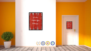 I Am With You Always - Matthew 28:20 Bible Verse Scripture Quote Red Canvas Print with Picture Frame