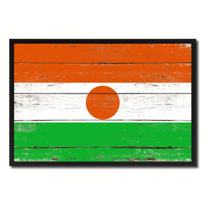 Niger Country National Flag Vintage Canvas Print with Picture Frame Home Decor Wall Art Collection Gift Ideas