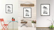 Load image into Gallery viewer, Time Is Precious Motivation Quote Saying Gift Ideas Home Decor Wall Art 111618
