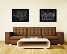 Load image into Gallery viewer, Cincinnati Vintage Monochrome Map Canvas Print, Gifts Picture Frames Home Decor Wall Art
