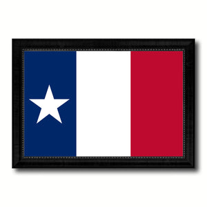Texas Dodson Historical Flag Canvas Print Black Picture Frame Gifts Home Decor Wall Art
