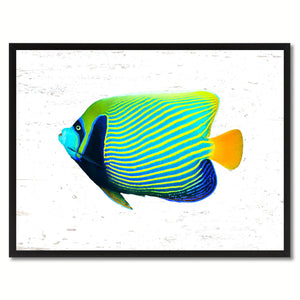 Aqua Tropical Fish Painting Reproduction Gifts Home Decor Wall Art Canvas Prints Picture Frames