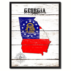 Georgia State Flag Gifts Home Decor Wall Art Canvas Print Picture Frames