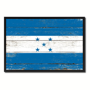 Honduras Country National Flag Vintage Canvas Print with Picture Frame Home Decor Wall Art Collection Gift Ideas