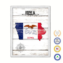 Load image into Gallery viewer, Iowa Flag Gifts Home Decor Wall Art Canvas Print with Custom Picture Frame
