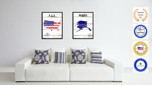 Alaska State Flag Gifts Home Decor Wall Art Canvas Print Picture Frames