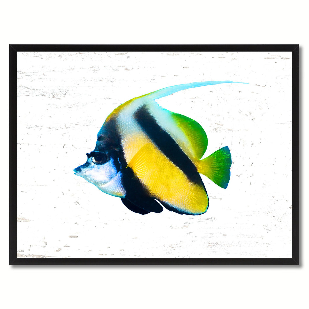 Yellow Tropical Fish Painting Reproduction Gifts Home Decor Wall Art Canvas Prints Picture Frames