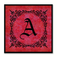 Load image into Gallery viewer, Alphabet A Red Canvas Print Black Frame Kids Bedroom Wall Décor Home Art
