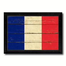 Load image into Gallery viewer, France Country Flag Vintage Canvas Print with Black Picture Frame Home Decor Gifts Wall Art Decoration Artwork
