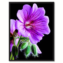 Load image into Gallery viewer, Purple Cranesbill Geranium Flower Framed Canvas Print Home Décor Wall Art
