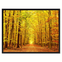 Load image into Gallery viewer, Autumn Road Yellow Landscape Photo Canvas Print Pictures Frames Home Décor Wall Art Gifts
