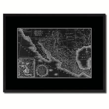 Load image into Gallery viewer, Mexico Vintage Monochrome Map Canvas Print, Gifts Picture Frames Home Decor Wall Art
