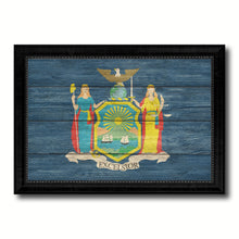 Load image into Gallery viewer, New York State Flag Texture Canvas Print with Black Picture Frame Home Decor Man Cave Wall Art Collectible Decoration Artwork Gifts
