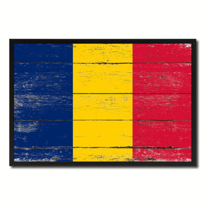 Chad Country National Flag Vintage Canvas Print with Picture Frame Home Decor Wall Art Collection Gift Ideas