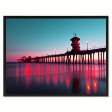 Load image into Gallery viewer, Huntington Beach California Pink Landscape Photo Canvas Print Pictures Frames Home Décor Wall Art Gifts
