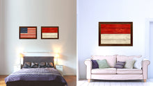 Load image into Gallery viewer, Indonesia Country Flag Texture Canvas Print with Brown Custom Picture Frame Home Decor Gift Ideas Wall Art Decoration
