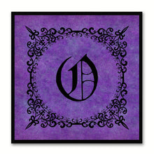 Load image into Gallery viewer, Alphabet O Purple Canvas Print Black Frame Kids Bedroom Wall Décor Home Art

