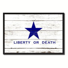 Load image into Gallery viewer, Liberty or Death Flag Goliad Texas Battle Independence Military Flag Vintage Canvas Print with Picture Frame Home Decor Man Cave Wall Art Collectible Decoration Artwork Gifts
