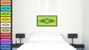 Alphabet Letter S Green Canvas Print, Black Custom Frame
