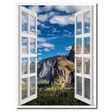 Load image into Gallery viewer, Tunnel View Yosemite National Park California Picture French Window Canvas Print with Frame Gifts Home Decor Wall Art Collection
