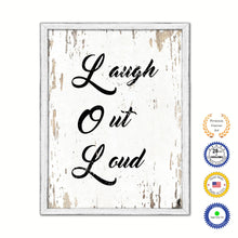 Load image into Gallery viewer, Laugh Out Loud Vintage Saying Gifts Home Decor Wall Art Canvas Print with Custom Picture Frame
