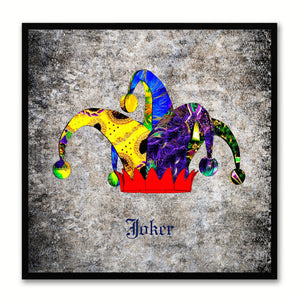 Joker Black Canvas Print Black Frame Kids Bedroom Wall Home Décor