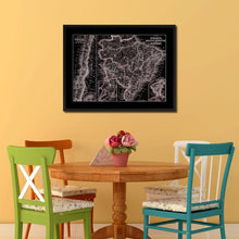 Load image into Gallery viewer, Afghanistan Persia Iraq Iran Vintage Vivid Sepia Map Canvas Print, Picture Frames Home Decor Wall Art Decoration Gifts
