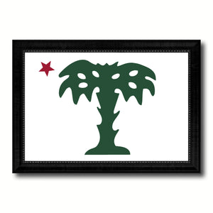 South Carolina Palmetto Guard Military Flag Canvas Print Black Picture Frame Gifts Home Decor Wall Art