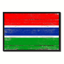 Load image into Gallery viewer, Gambia Country National Flag Vintage Canvas Print with Picture Frame Home Decor Wall Art Collection Gift Ideas

