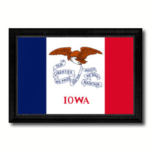 Load image into Gallery viewer, Iowa State Flag Canvas Print with Custom Black Picture Frame Home Decor Wall Art Decoration Gifts
