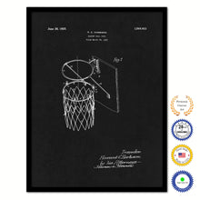 Load image into Gallery viewer, 1925 Basketball Goal Old Patent Art Print on Canvas Custom Framed Vintage Home Decor Wall Decoration Great for Gifts
