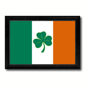 Ireland Saint Patrick Flag Canvas Print Black Picture Frame Gifts Home Decor Wall Art