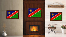 Load image into Gallery viewer, Namibia Country Flag Vintage Canvas Print with Brown Picture Frame Home Decor Gifts Wall Art Decoration Artwork

