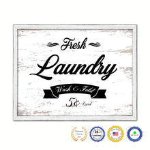 Load image into Gallery viewer, Fresh Laundry Vintage Sign Gifts Home Decor Wall Art Canvas Print with Custom Picture Frame

