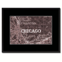 Load image into Gallery viewer, Chicago Illinois Vintage Vivid Sepia Map Canvas Print, Picture Frames Home Decor Wall Art Decoration Gifts

