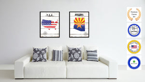 Arizona State Flag Gifts Home Decor Wall Art Canvas Print Picture Frames