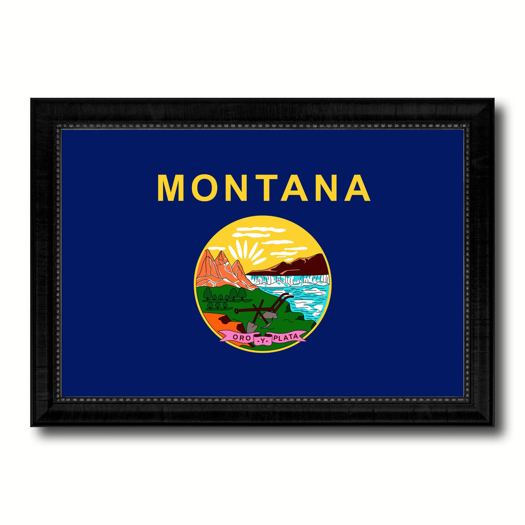 Nebraska State Flag Canvas Print with Custom Black Picture Frame Home Decor Wall Art Decoration Gifts