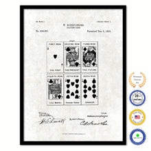 Load image into Gallery viewer, 1893 Face Poker Game Old Patent Art Print on Canvas Custom Framed Vintage Home Decor Wall Decoration Great for Gifts
