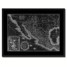 Load image into Gallery viewer, Mexico Vintage Monochrome Map Canvas Print, Gifts Picture Frames Home Decor Wall Art
