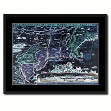 Load image into Gallery viewer, New England Vintage Vivid Color Map Canvas Print, Picture Frame Home Decor Wall Art Office Decoration Gift Ideas
