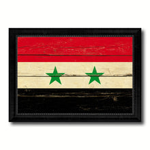 Load image into Gallery viewer, Syria Country Flag Vintage Canvas Print with Black Picture Frame Home Decor Gifts Wall Art Decoration Artwork
