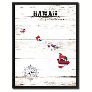 Hawaii State Flag Gifts Home Decor Wall Art Canvas Print Picture Frames