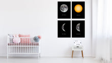 Load image into Gallery viewer, Earth Print on Canvas Planets of Solar System Black Custom Framed Art Home Decor Wall Office Decoration

