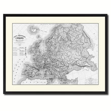 Load image into Gallery viewer, Europe Geological Vintage B&amp;W Map Canvas Print, Picture Frame Home Decor Wall Art Gift Ideas
