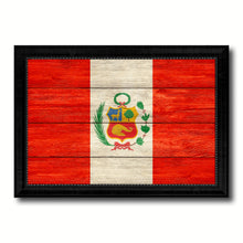Load image into Gallery viewer, Peru Country Flag Texture Canvas Print with Black Picture Frame Home Decor Wall Art Decoration Collection Gift Ideas
