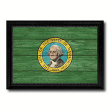 Load image into Gallery viewer, Washington State Flag Texture Canvas Print with Black Picture Frame Home Decor Man Cave Wall Art Collectible Decoration Artwork Gifts
