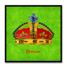 Load image into Gallery viewer, Princess Green Canvas Print Black Frame Kids Bedroom Wall Home Décor
