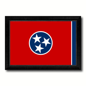 Tennessee State Flag Canvas Print with Custom Black Picture Frame Home Decor Wall Art Decoration Gifts