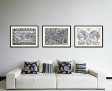 Load image into Gallery viewer, Land Vintage B&amp;W Map Canvas Print, Picture Frame Home Decor Wall Art Gift Ideas

